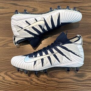 Size 14.5 Nike Alpha Menace Elite TD White Navy Football Cleats AJ6547-401
